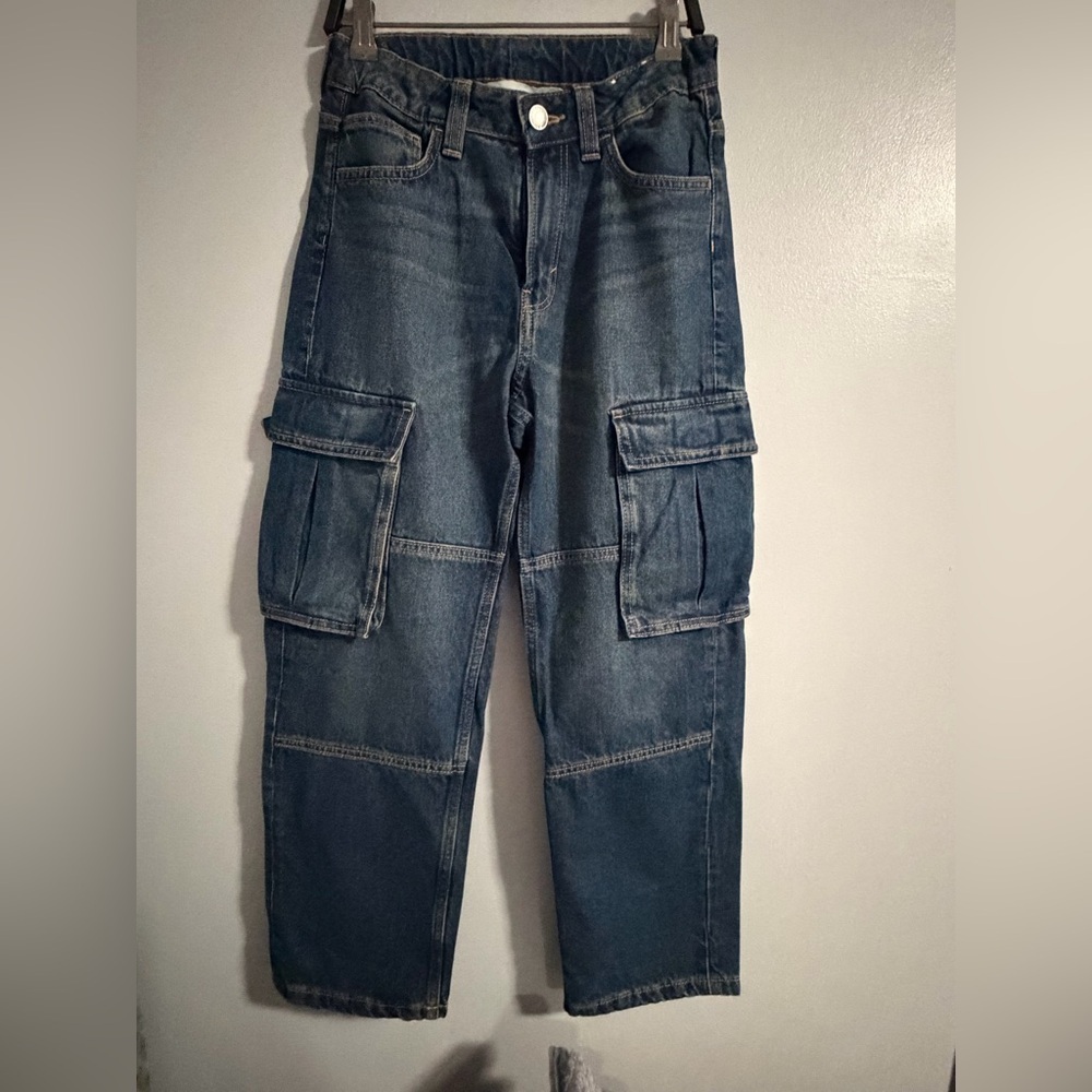 H&M Blue Cargo Pants for Men